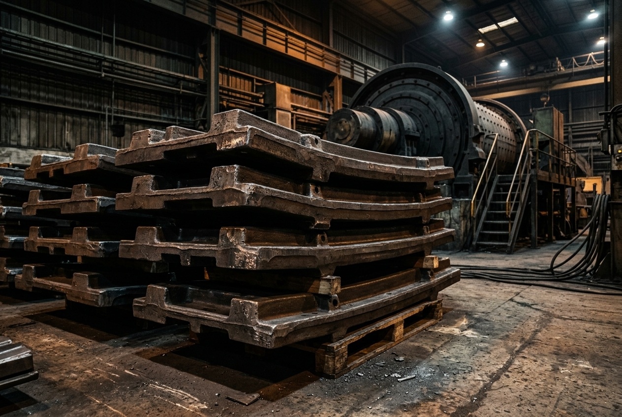 Облицовочные пластины из марганцевой стали для цементных мельниц для Испании